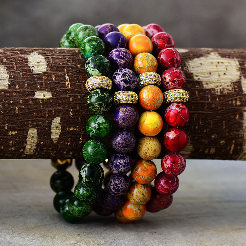 Boho Natural Stone Beaded Bracelet for Women