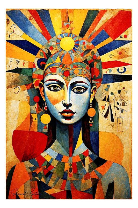 Museum-Quality Matte Paper Poster-Sun Goddess by Edward Martin
