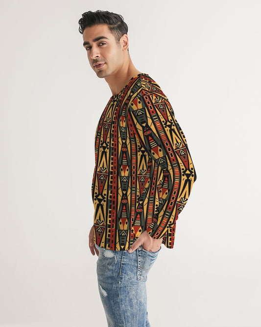 Mens Long Sleeve Tee-Tribal Beats