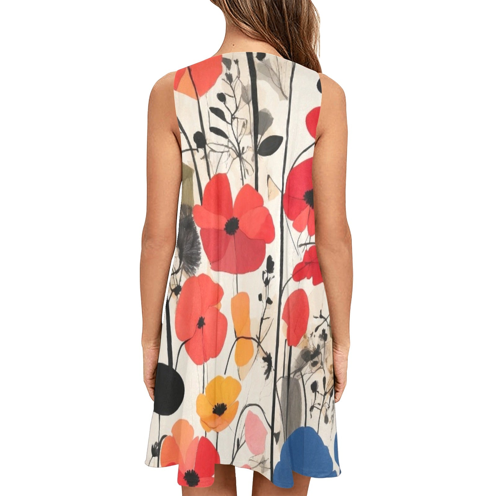 ✨ Flow & Freedom: Elementologie's Sleeveless A-Line Pocket Dress - Effortless Style Every Day! - Premium  from Inkedjoy - Just $37.22! Shop now at Elementologie
