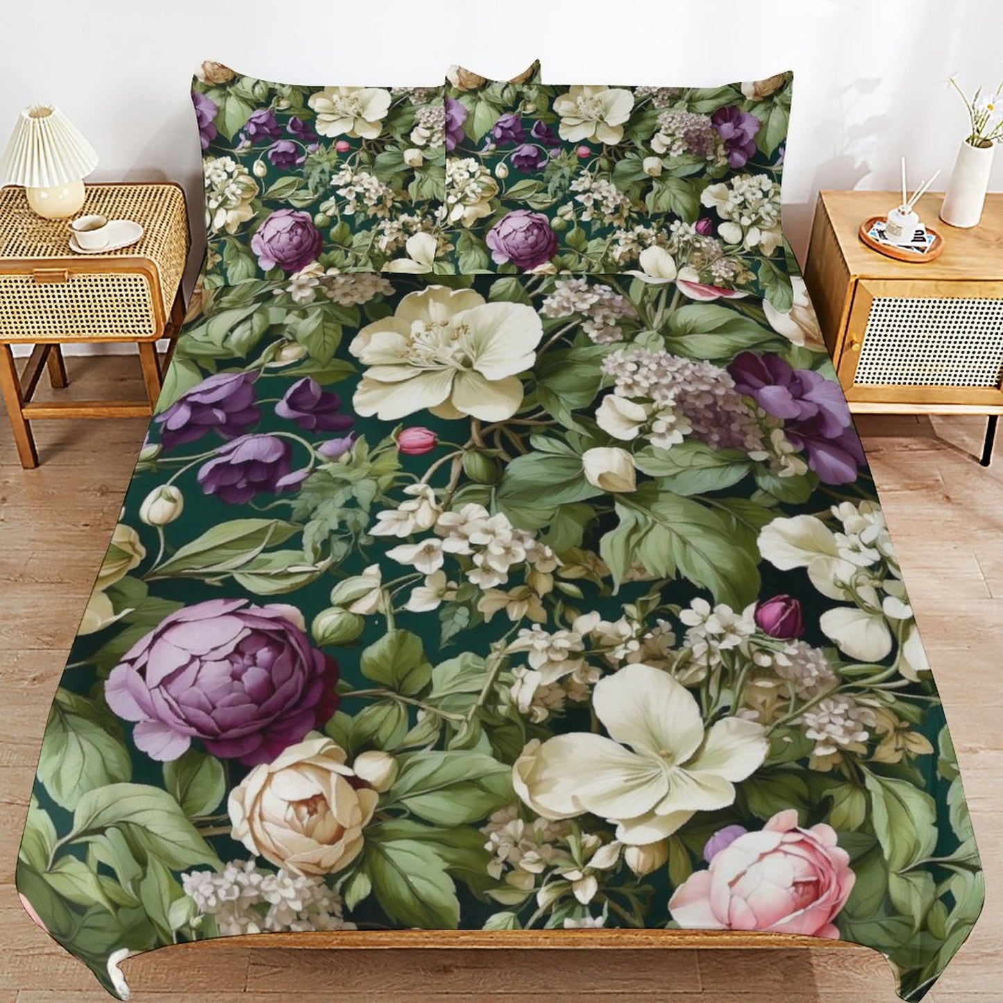 Elegant 3-Piece Bedding Set - 90"x90" Botanica Collection