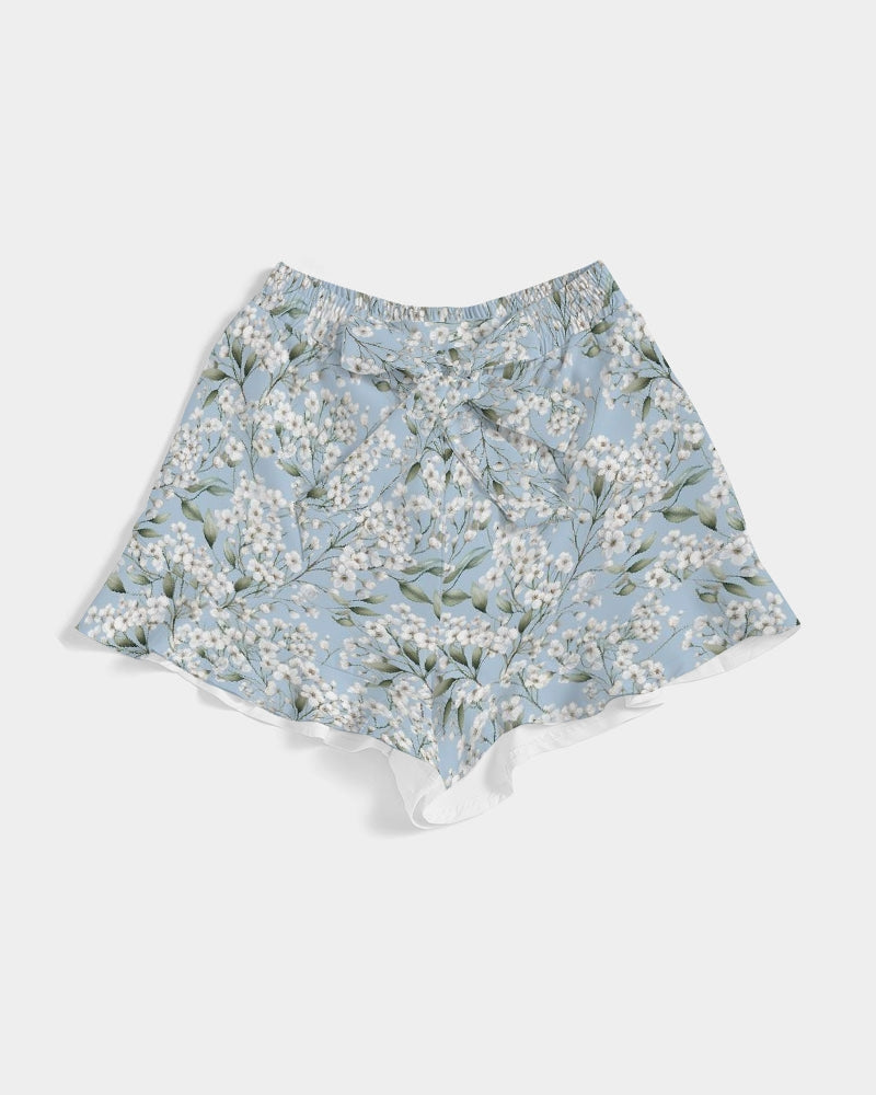 Women's Ruffle Shorts-Baby's Breath Collection