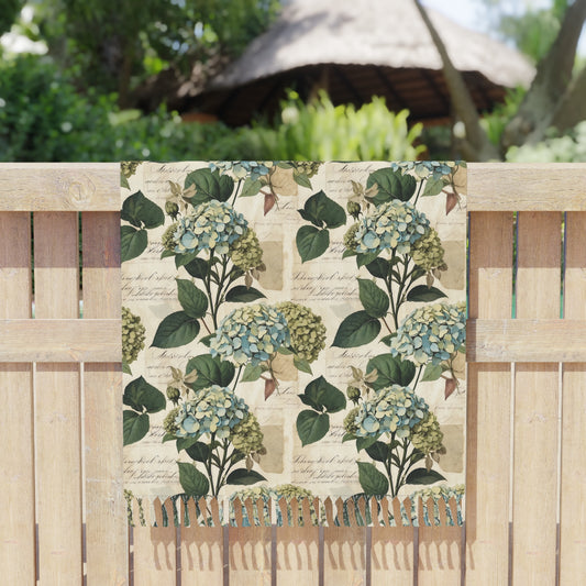 Elementologie's Boho Beach Throw | Hydrangeas Edition