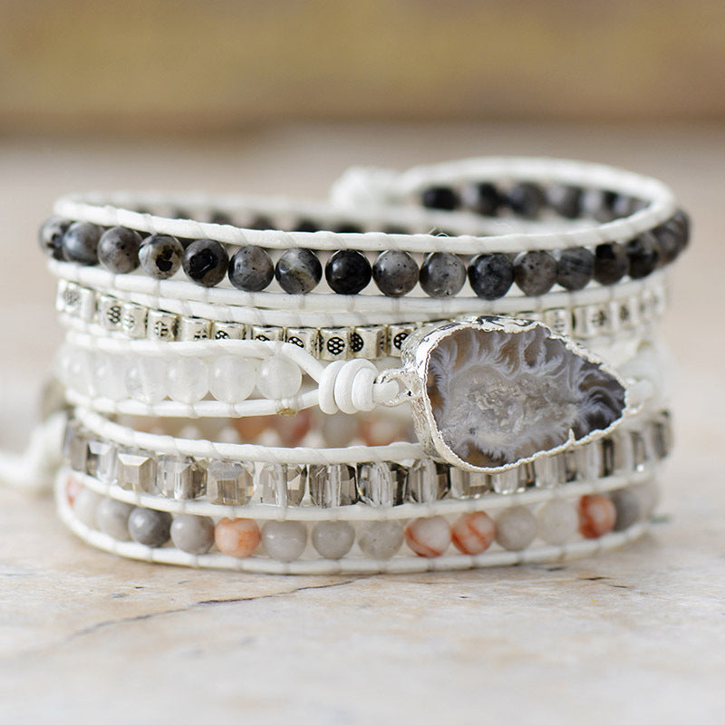 Organic Natural Stone Layered Bracelet