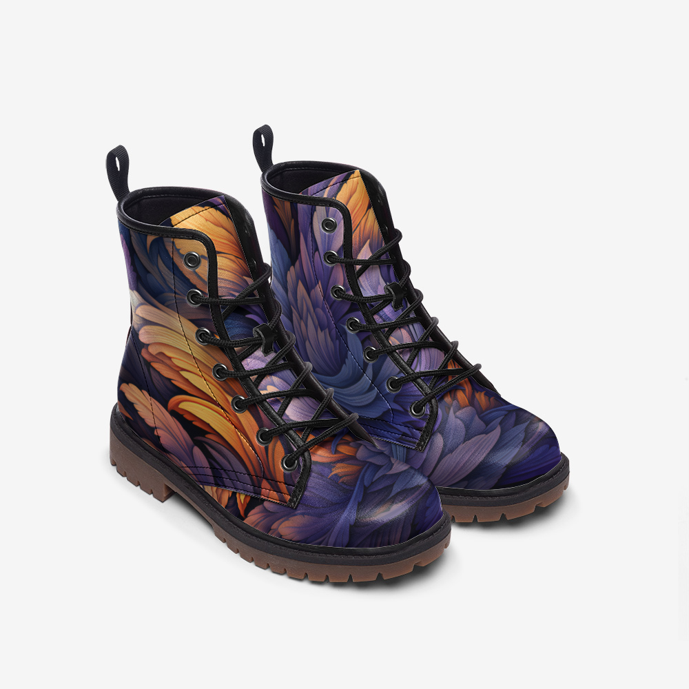 Unisex Boots-Fantastical Feathers No.19