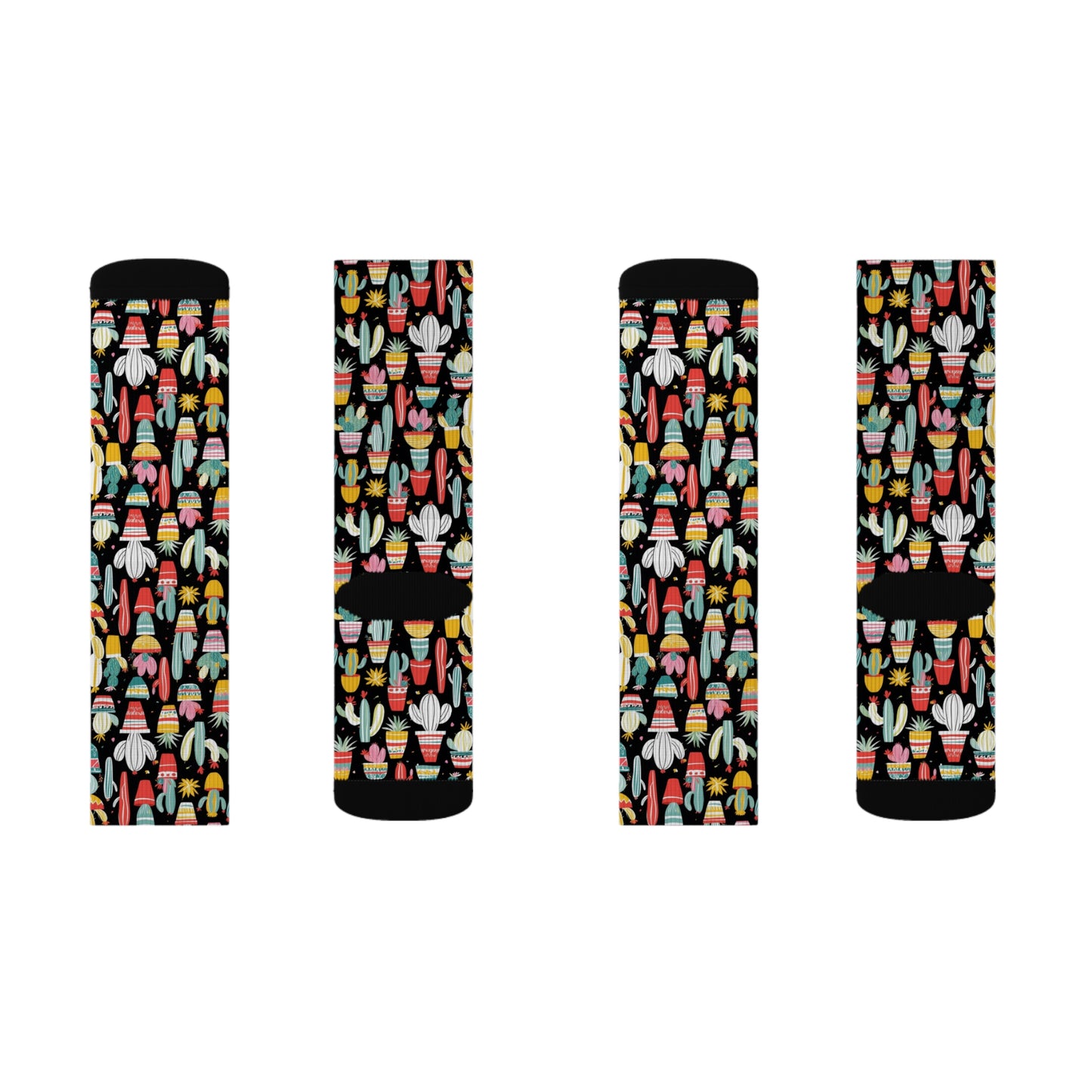 Fun Gift Socks - Blooming Cactus Design