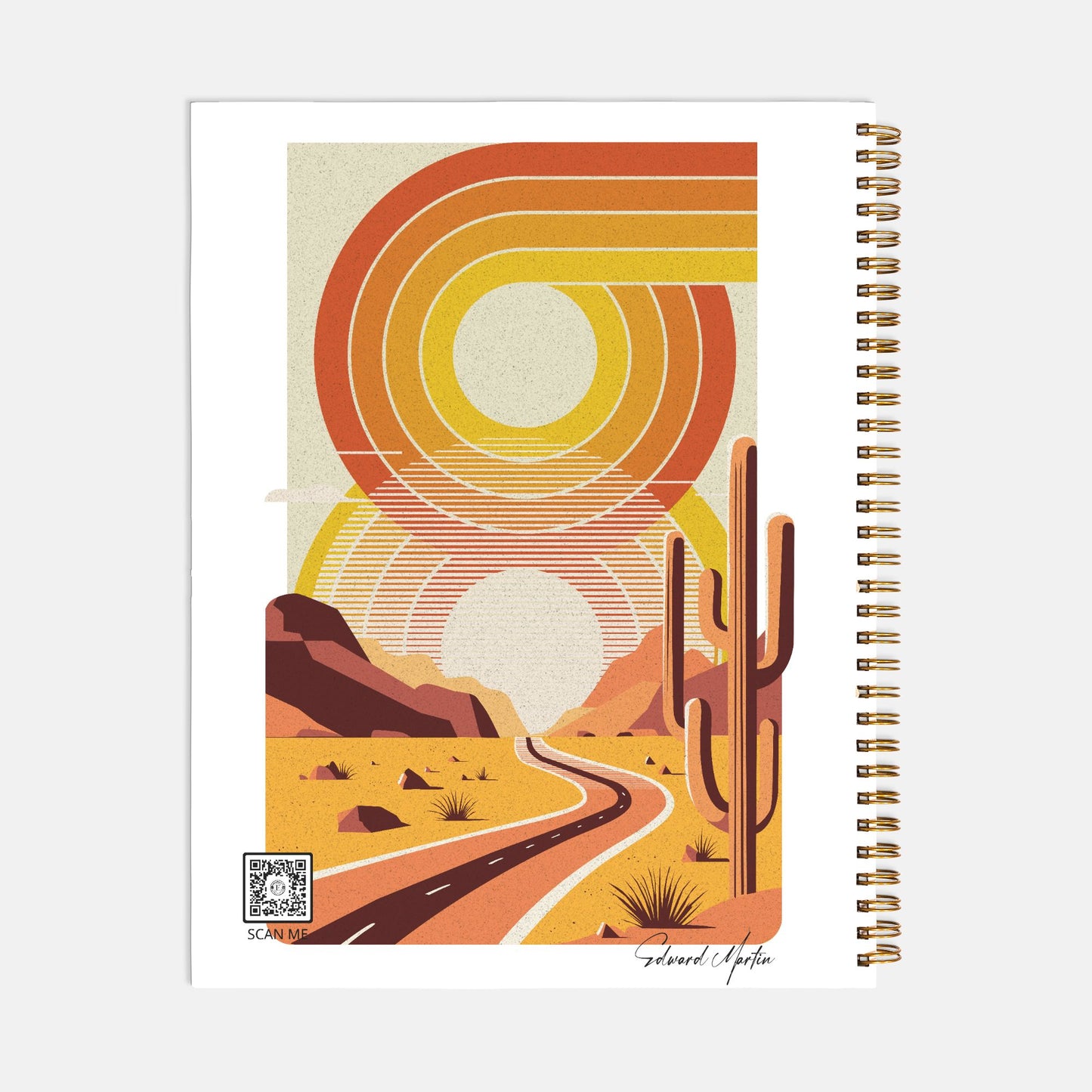 Notebook Hardcover Spiral 8.5 x 11-Road Trip