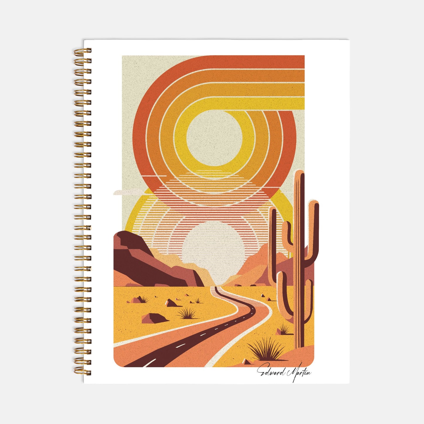 Notebook Hardcover Spiral 8.5 x 11-Road Trip