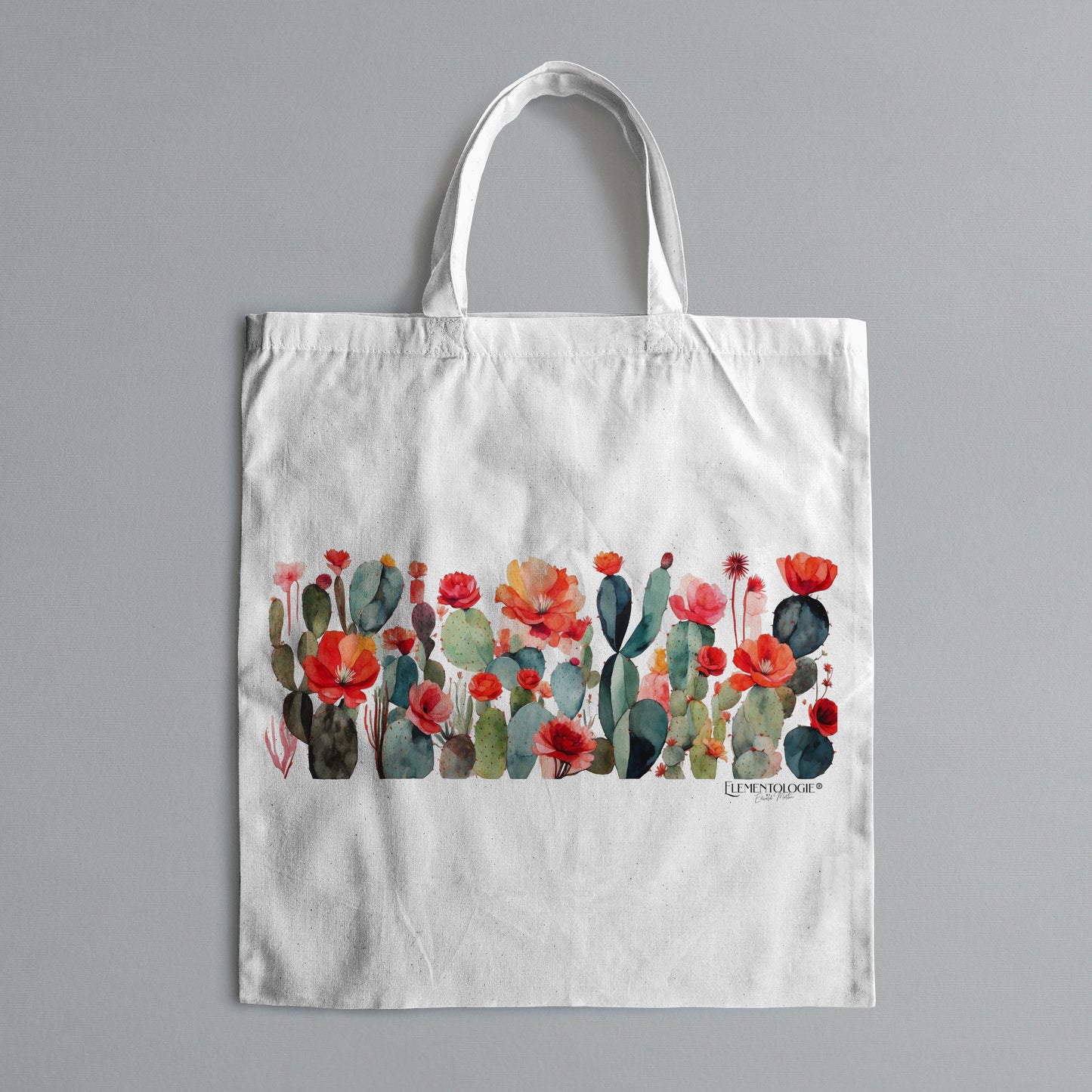 Oversized Tote |  Blooming Cacti