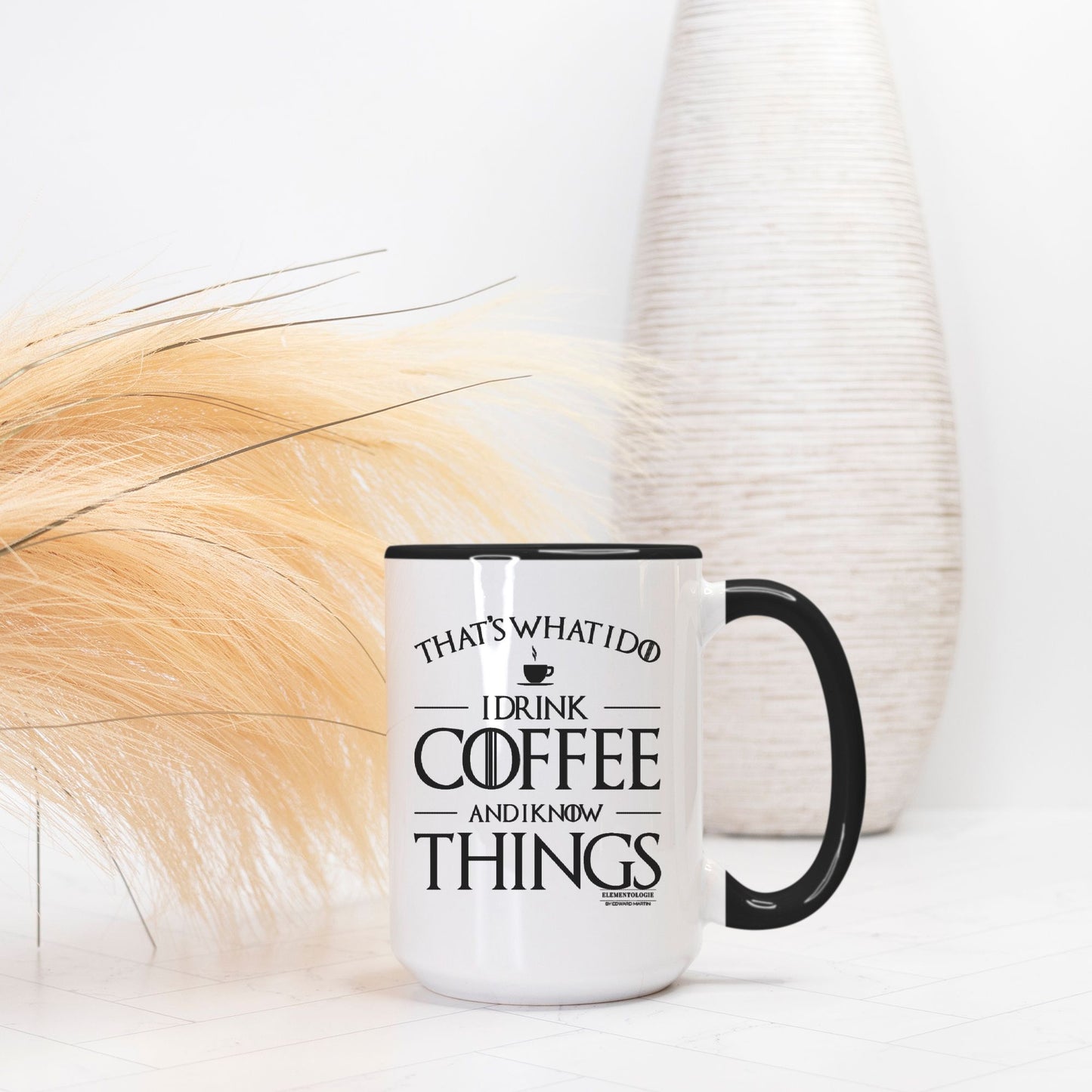 Mug Deluxe 15oz. (Black + White)-What I Do