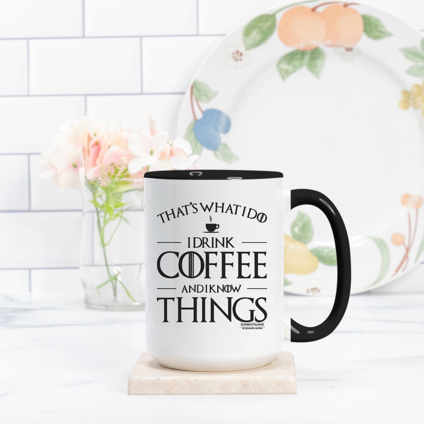 Mug Deluxe 15oz. (Black + White)-What I Do