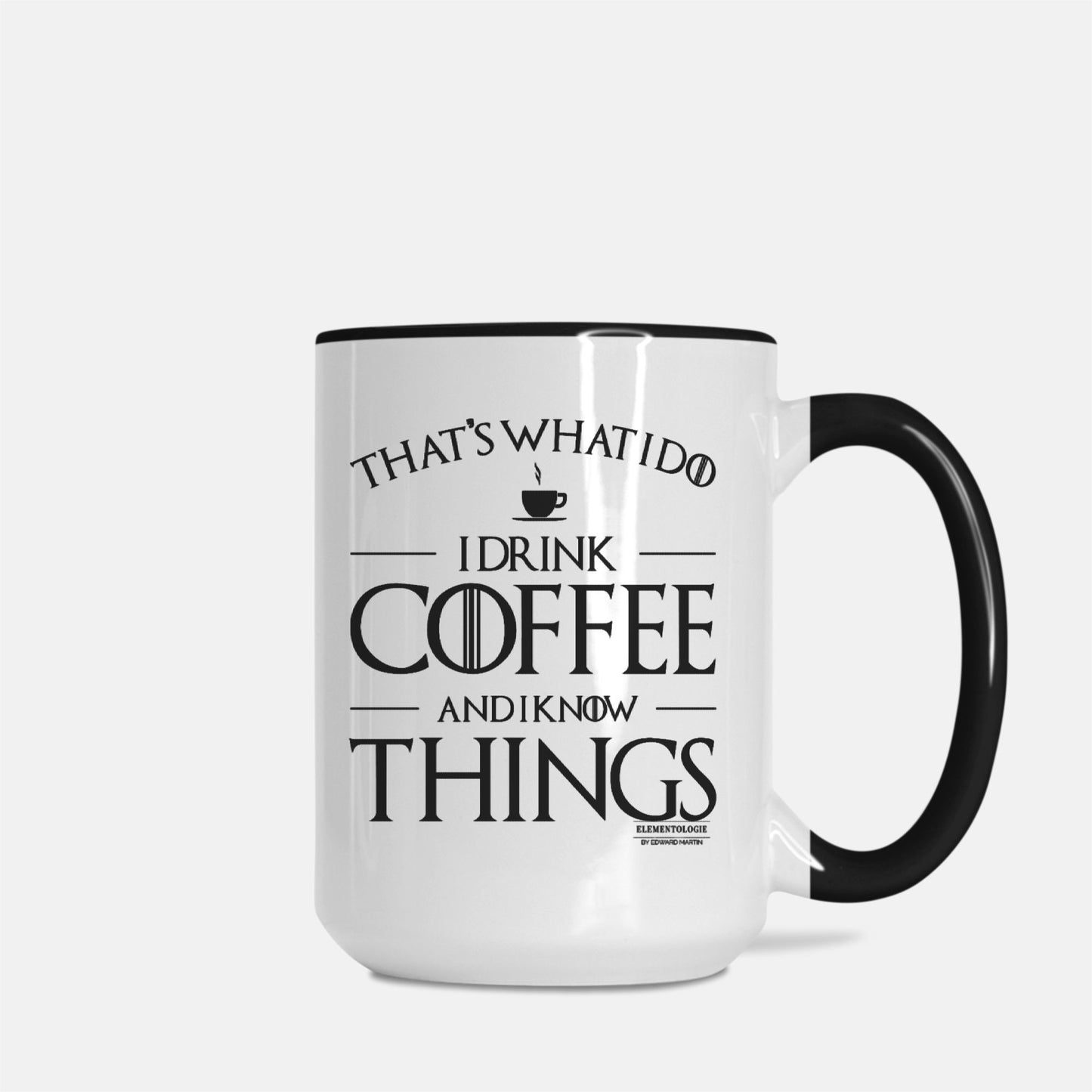 Mug Deluxe 15oz. (Black + White)-What I Do