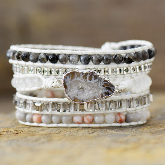 Organic Natural Stone Layered Bracelet