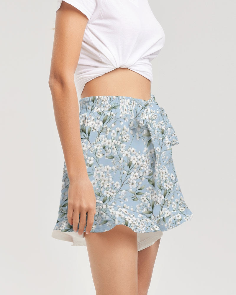 Women's Ruffle Shorts-Baby's Breath Collection