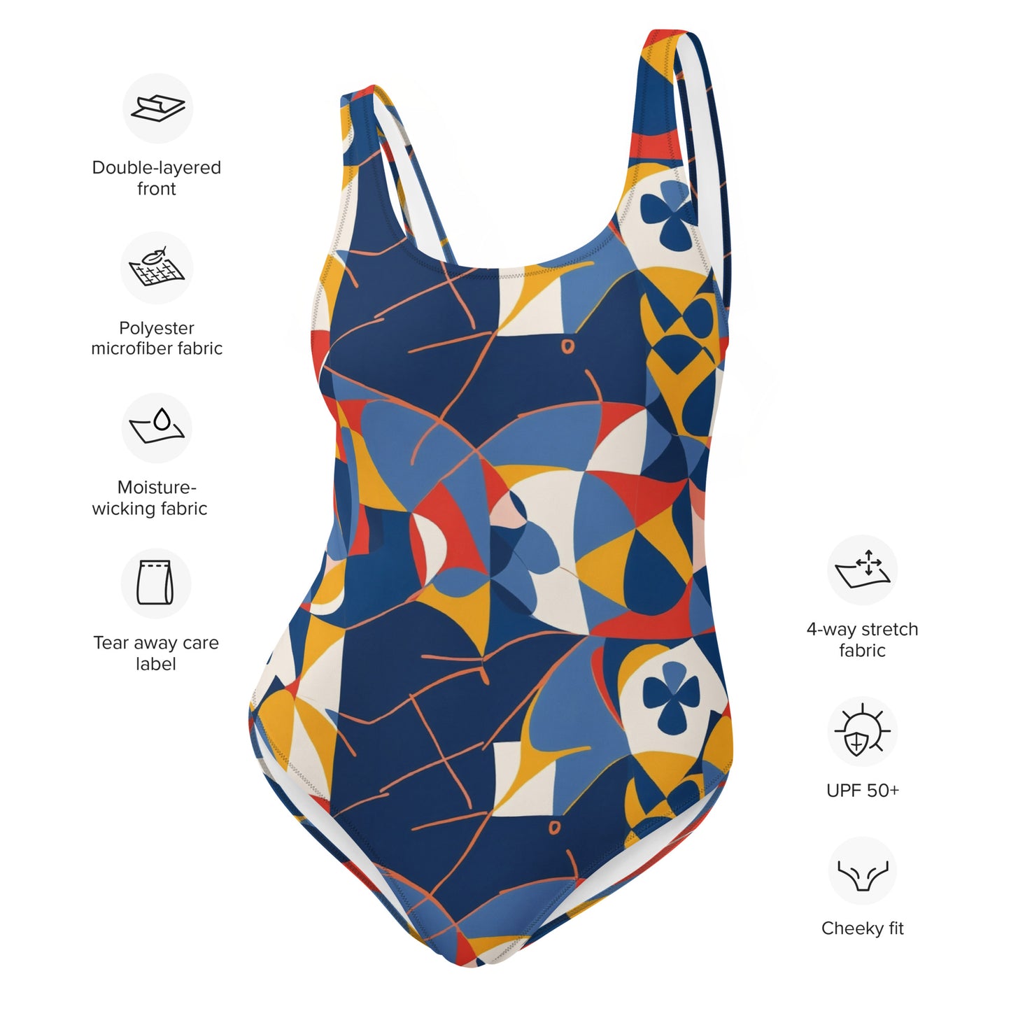 One-Piece Swimsuit | Abstract Summer by Edward Martin