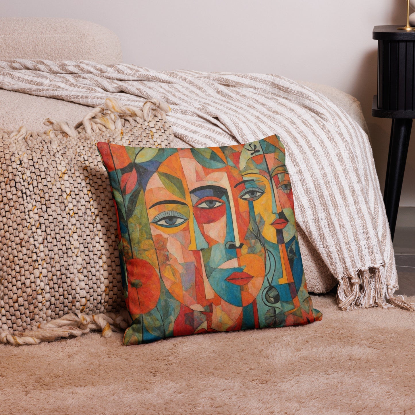 Colorful Home Decor Premium Pillow