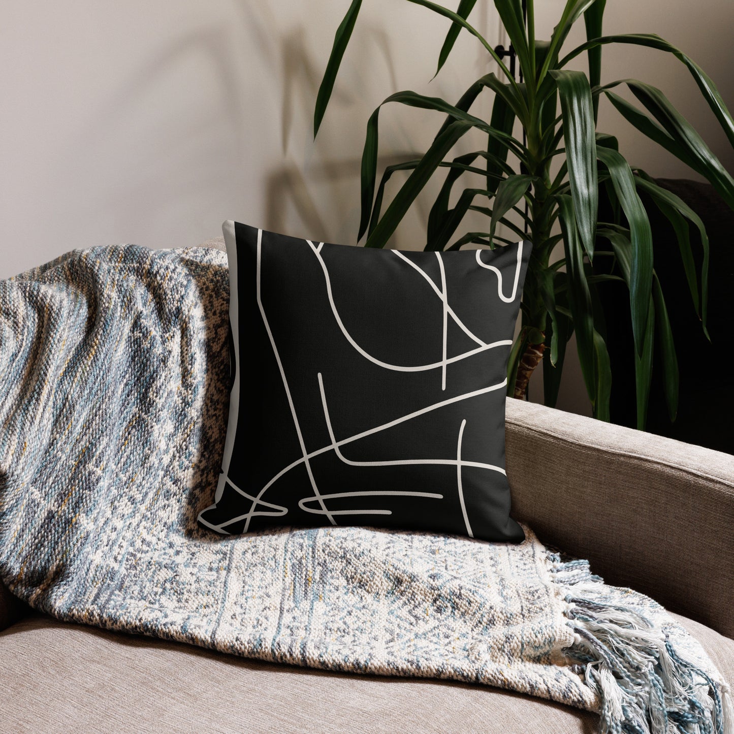 Modern Abstract Throw Pillow by Edward Martin