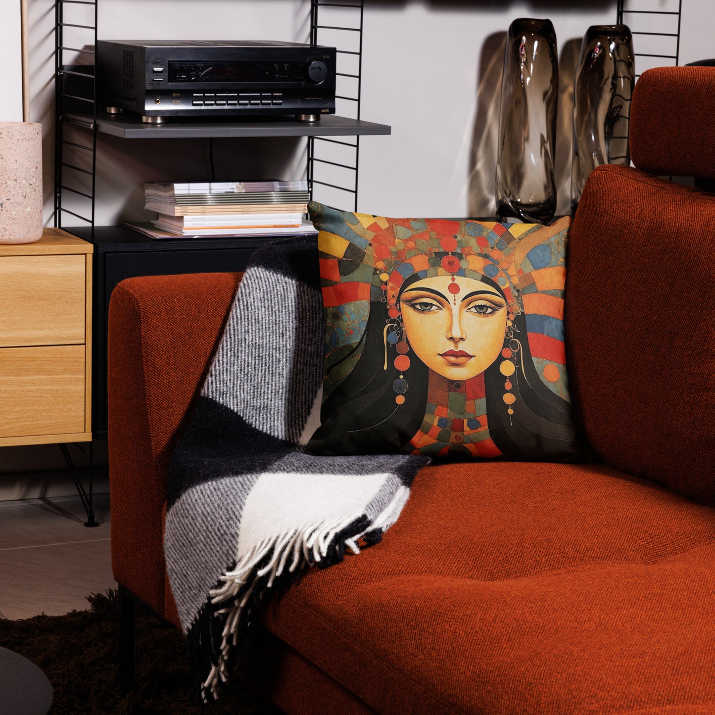 Artistic Throw Pillow - Premium Feel Goddess