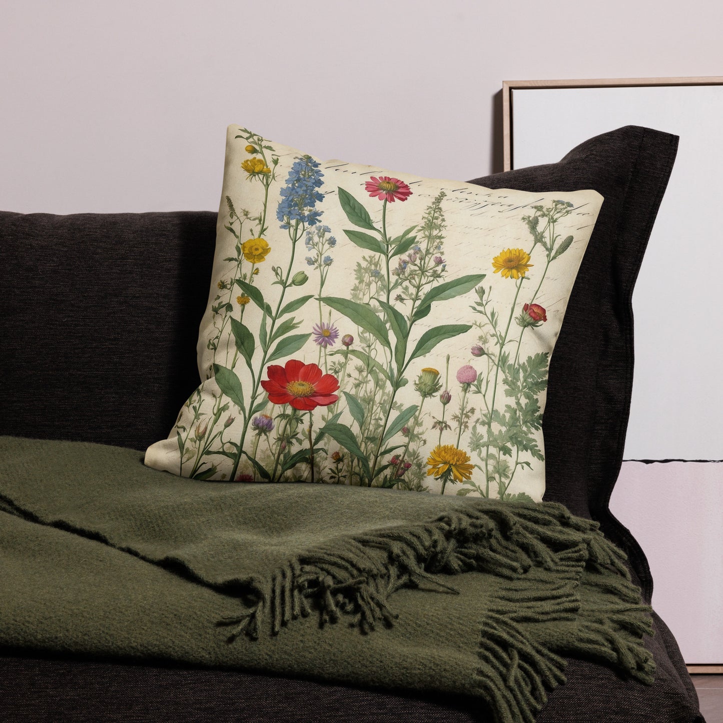 Art-Inspired Decorative Pillow| Garden Path