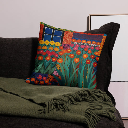 Colorful Home Decor Premium Pillow | French Flower Market