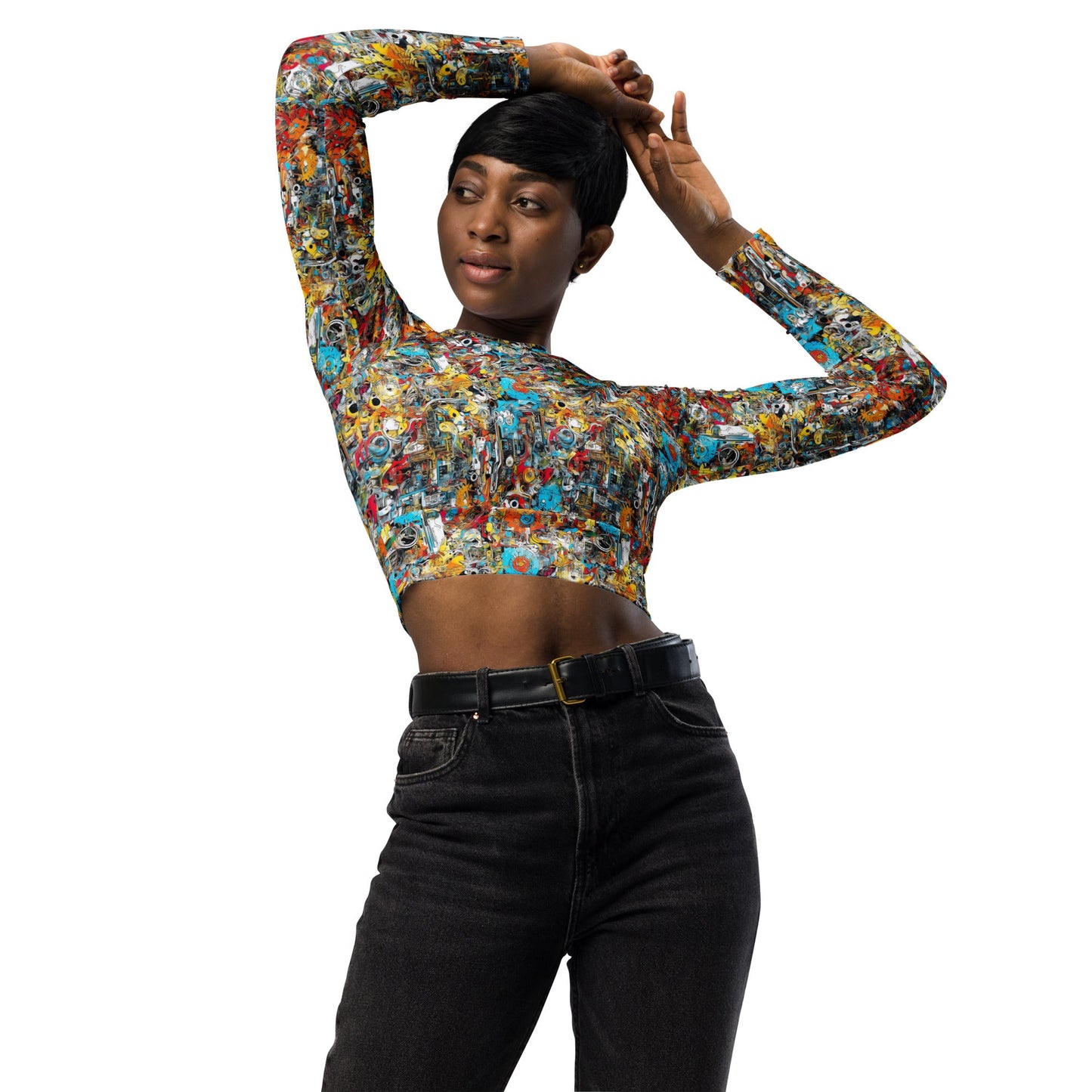 Elementologie Recycled Long-Sleeve Crop Top - Eco-Friendly, Stylish, and Comfortable - Premium  from Elementologie - Just $40.95! Shop now at Elementologie