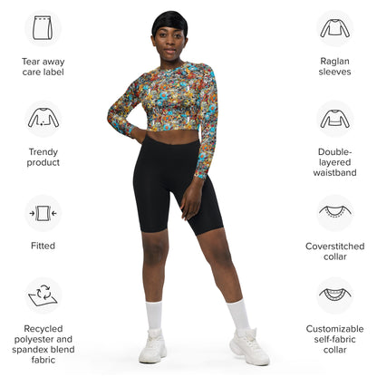 Recycled long-sleeve crop top - Premium  from Elementologie - Just $40.95! Shop now at Elementologie