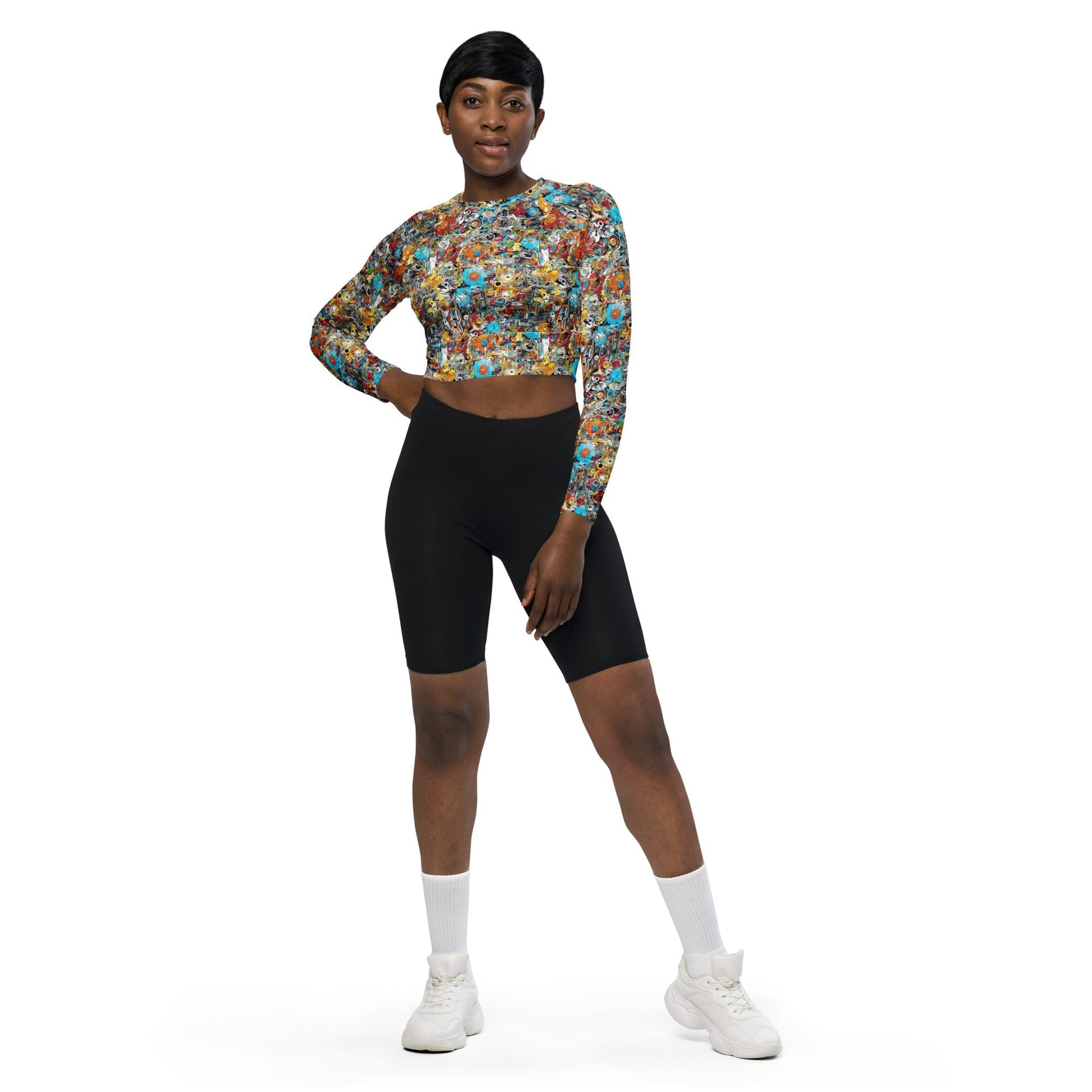 Elementologie Recycled Long-Sleeve Crop Top - Eco-Friendly, Stylish, and Comfortable - Premium  from Elementologie - Just $40.95! Shop now at Elementologie