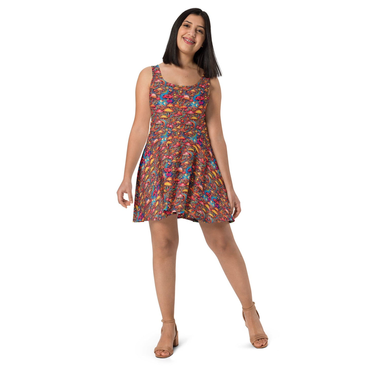 Elementologie Sleeveless Skater Dress - Elegant Design, Vibrant Twist, Soft and Stretchy Fabric - Premium  from Elementologie - Just $46.99! Shop now at Elementologie