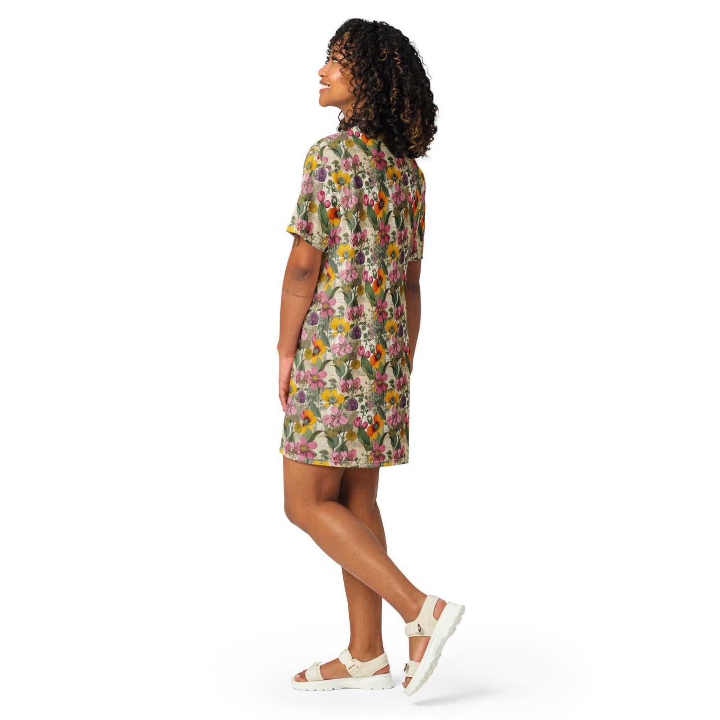 Vintage Botanical T-Shirt Dress