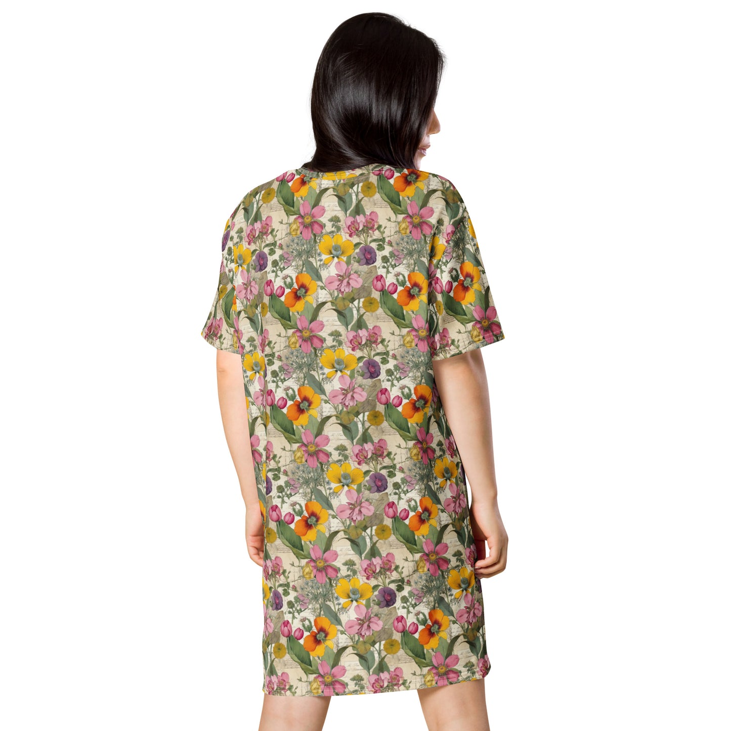 Vintage Botanical T-Shirt Dress