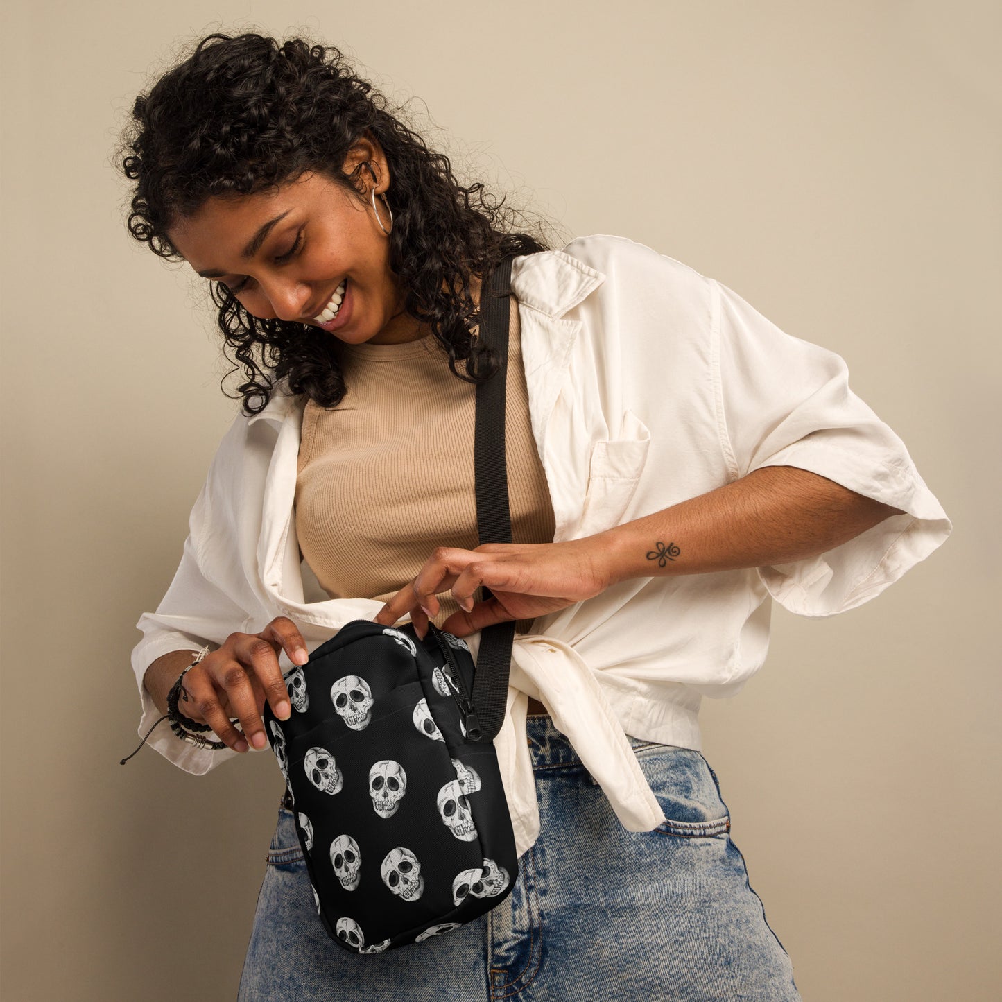 Utility Crossbody Bag| Skulls