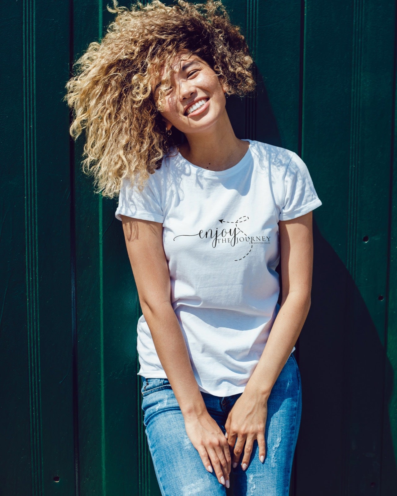 Women’s Boyfriend T-shirt-Enjoy the Journey