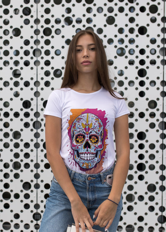 Women’s Boyfriend T-shirt-Day of the Dead Tee