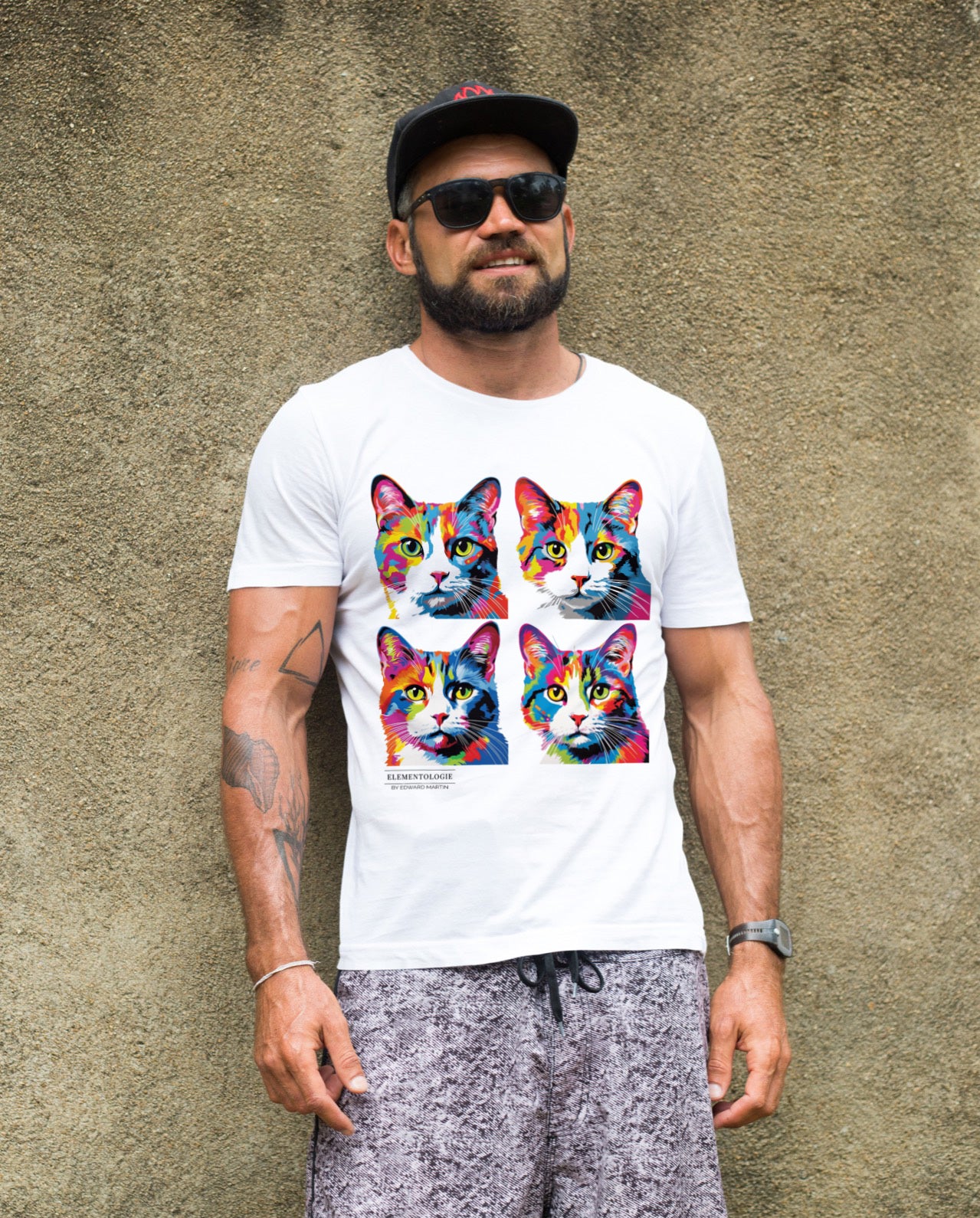 Men's Premium Short Sleeve Tee-Warhol Cat No.01