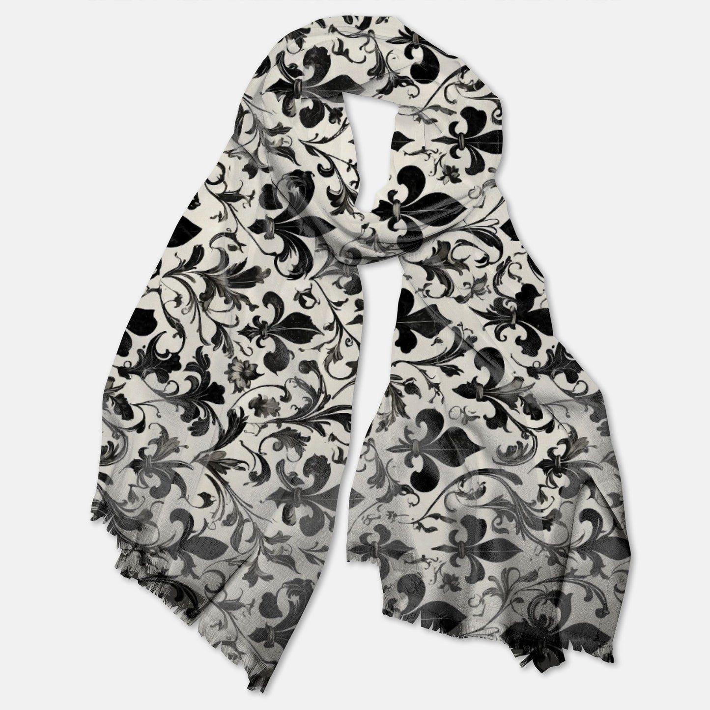 Pashmina Scarf-Gothic Fleur De Lis