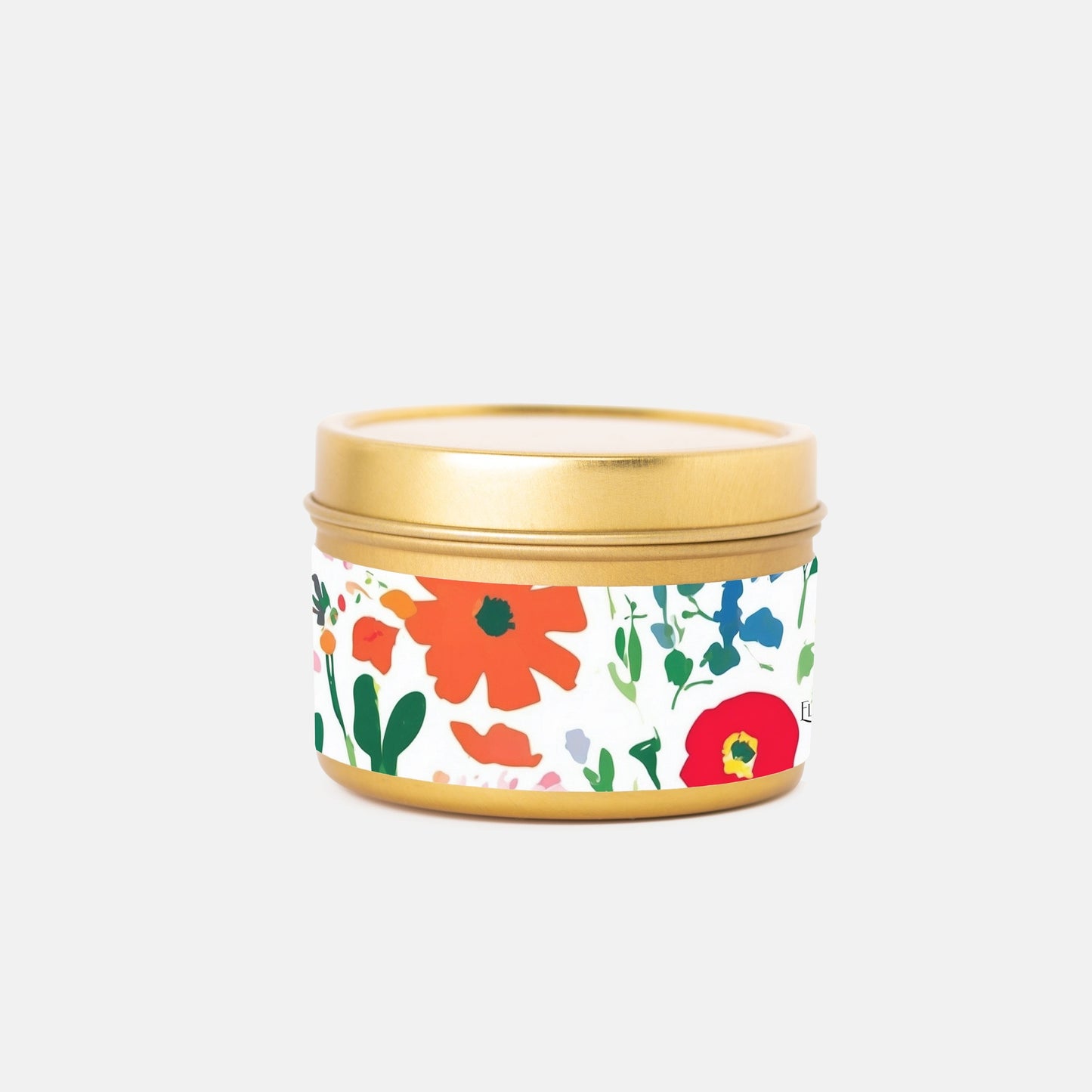 Elementologie’s Hand-poured Coconut Soy Wax Candle Tin | 4oz | Flower Market