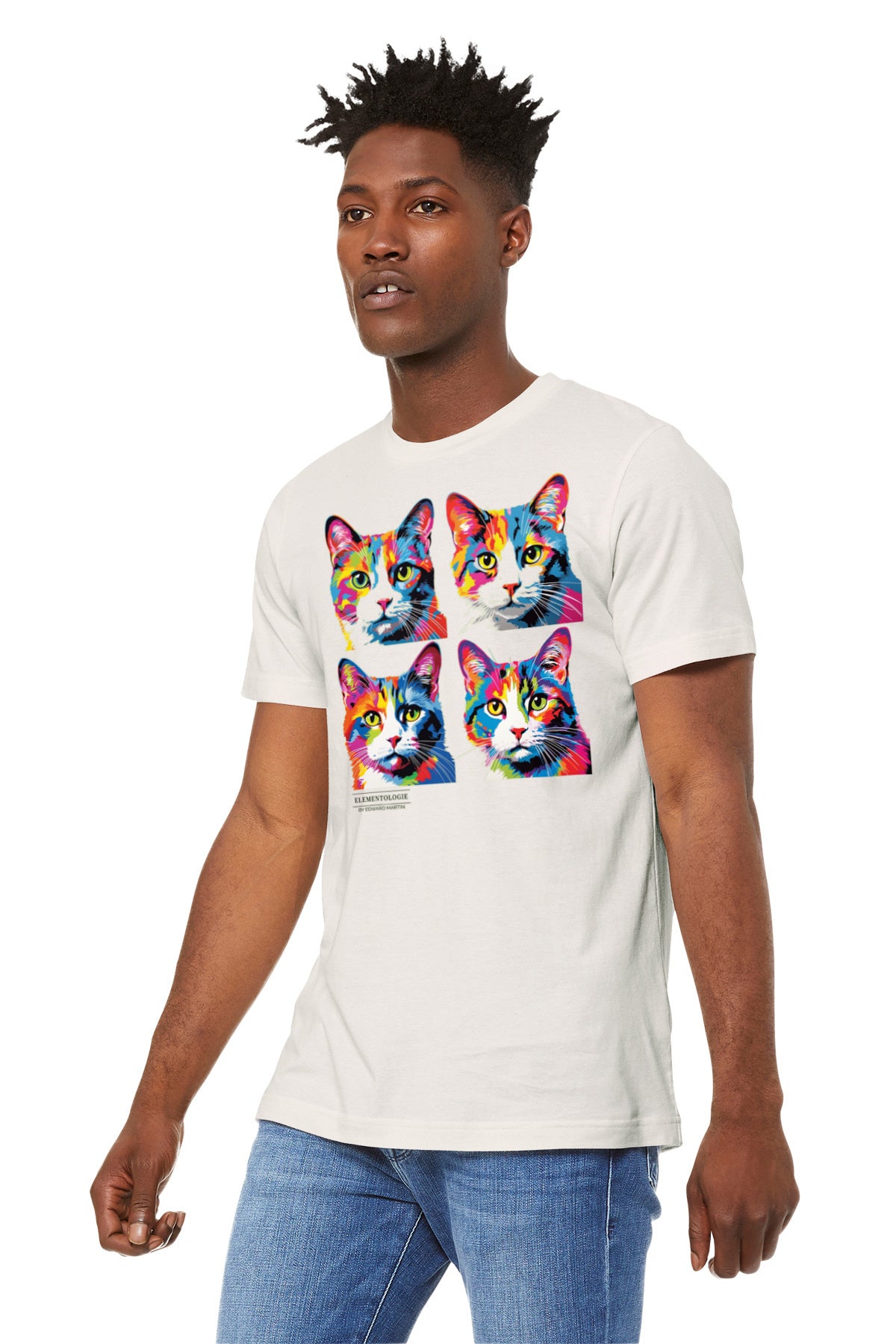 Men's Premium Short Sleeve Tee-Warhol Cat No.01