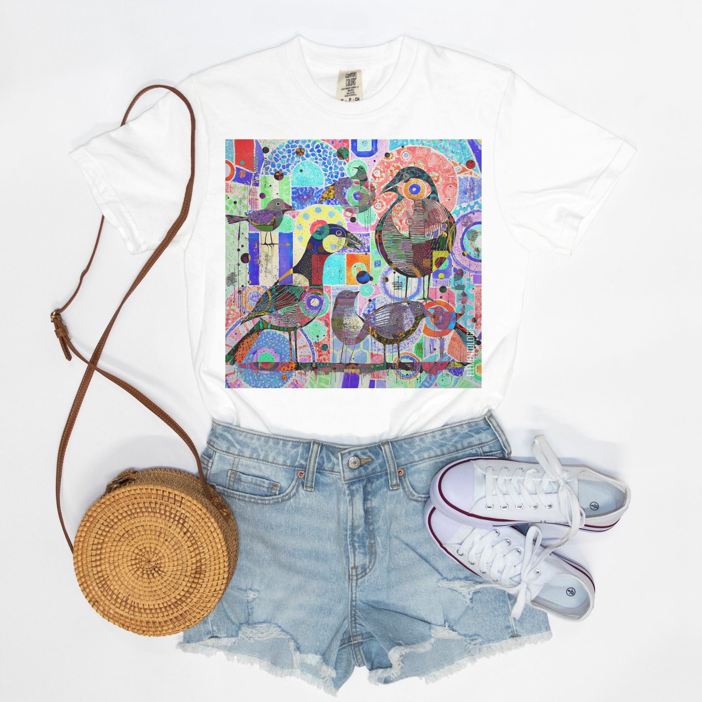 Unisex Tee-Bird Collage