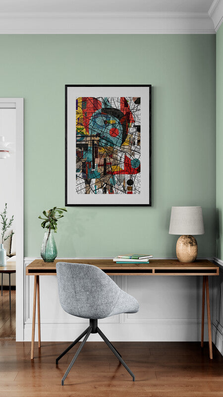 Abstract Collage Art Poster - Going Places by Edward Martin