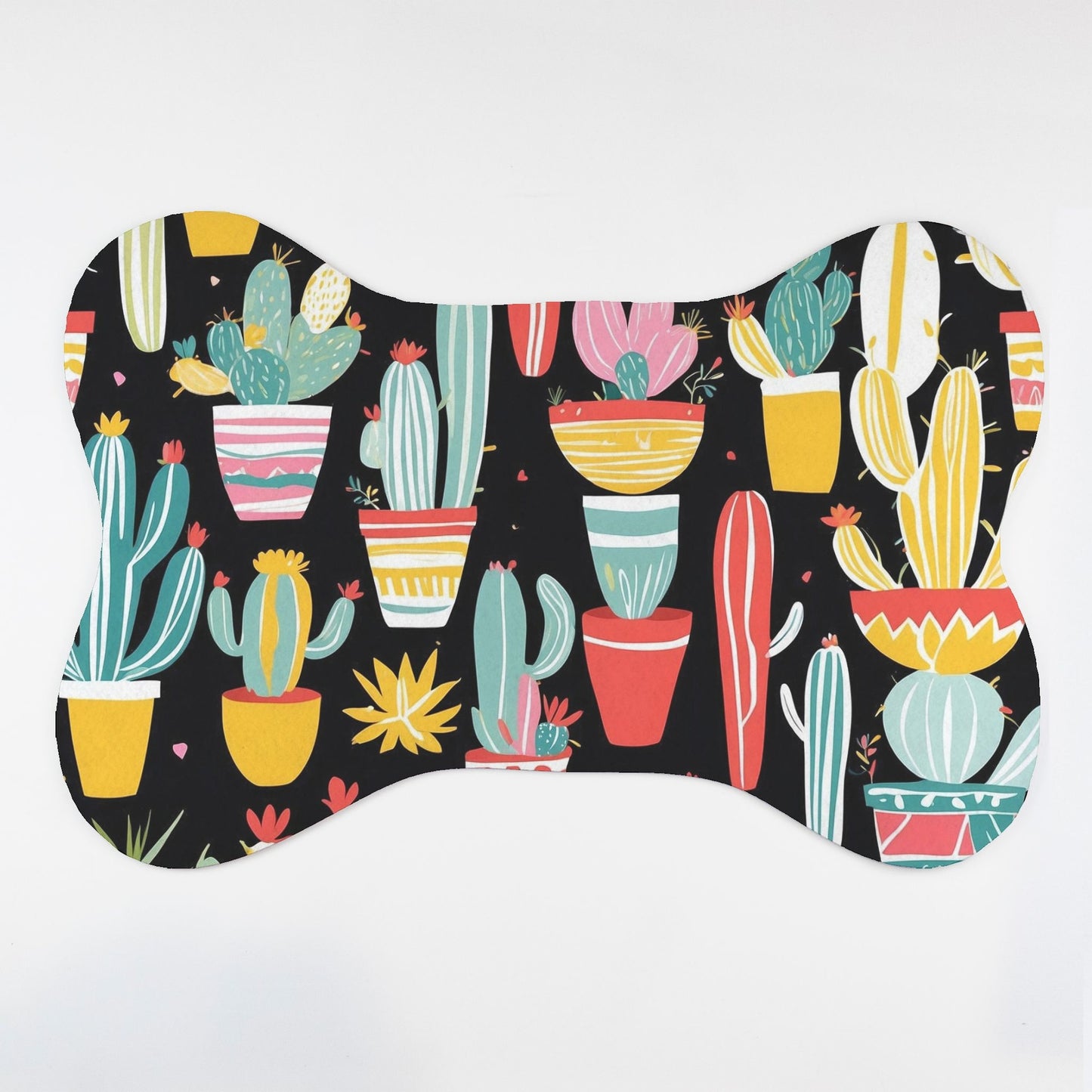 Pet Mat – Bone Shape | Blooming Cactus