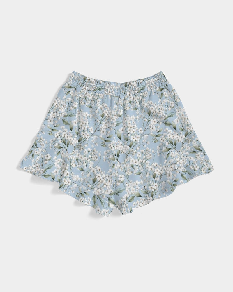 Women's Ruffle Shorts-Baby's Breath Collection