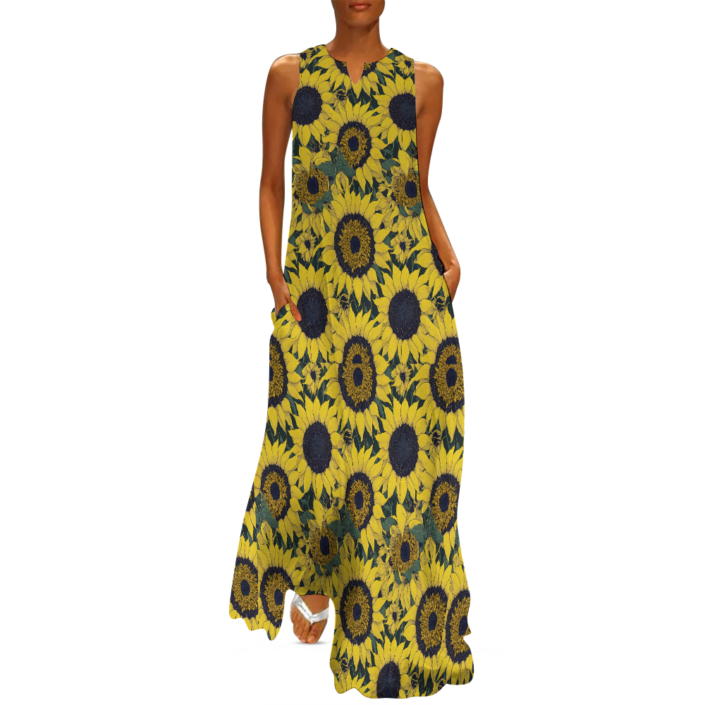 Long Dress-Sunflowers