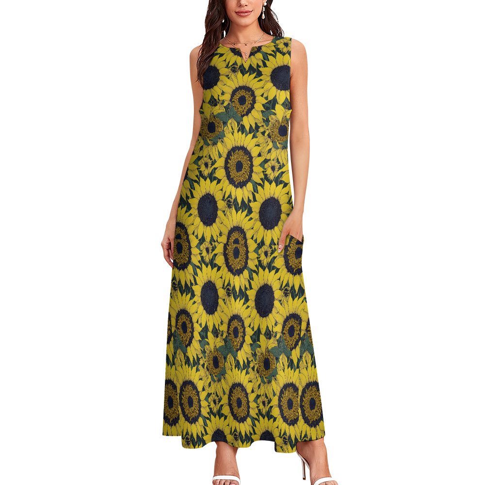 Long Dress-Sunflowers