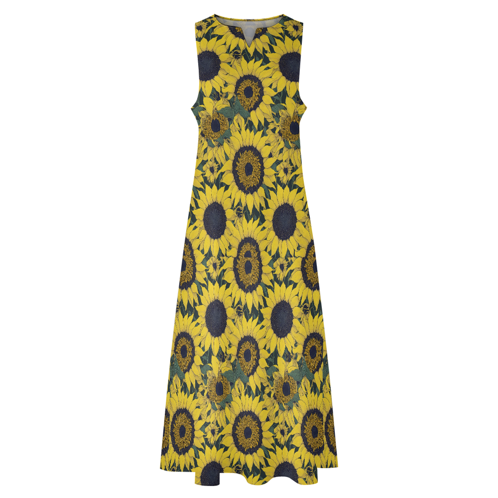 Long Dress-Sunflowers