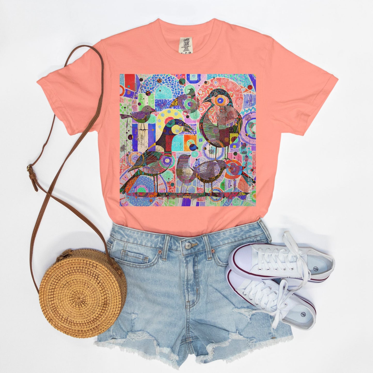 Unisex Tee-Bird Collage