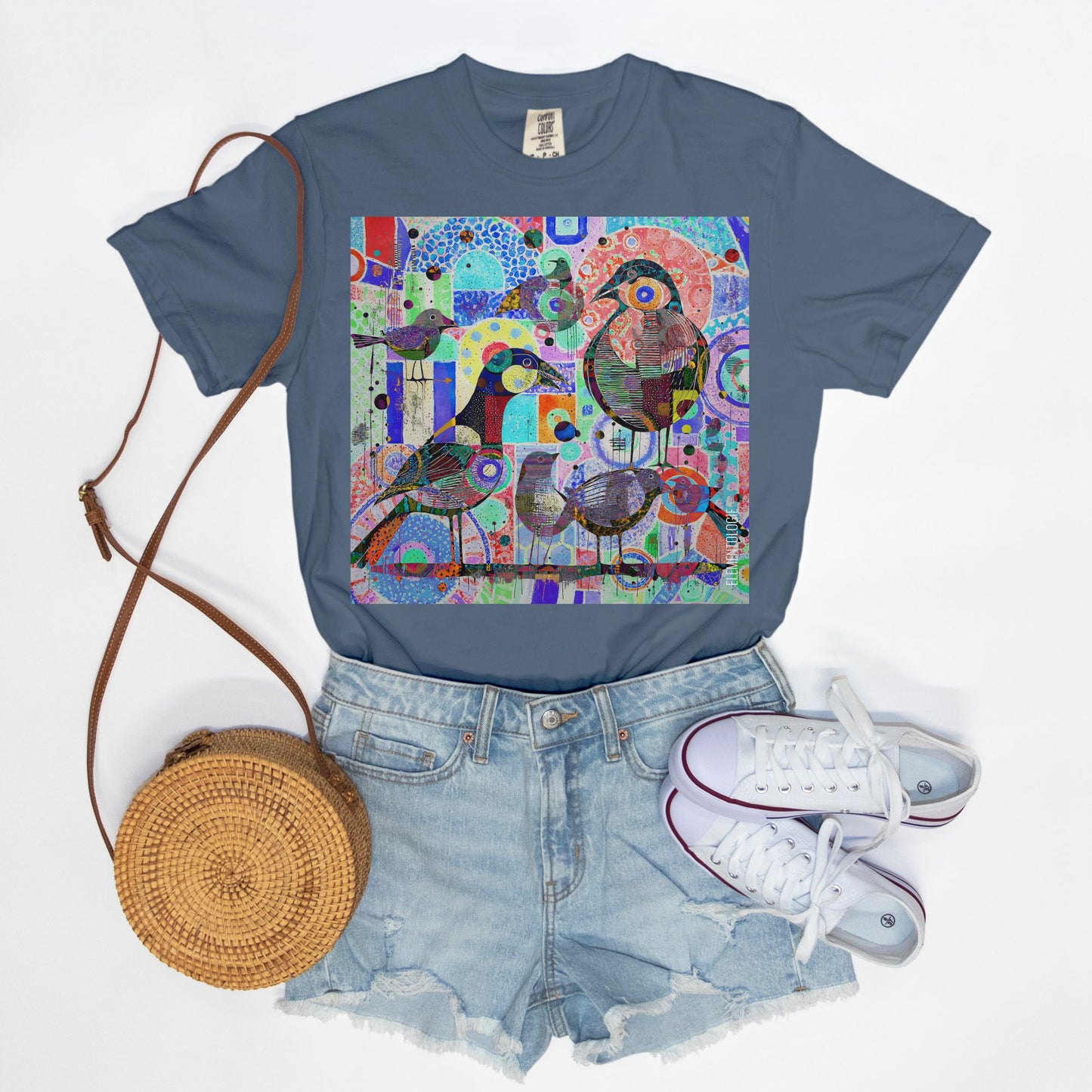 Unisex Tee-Bird Collage