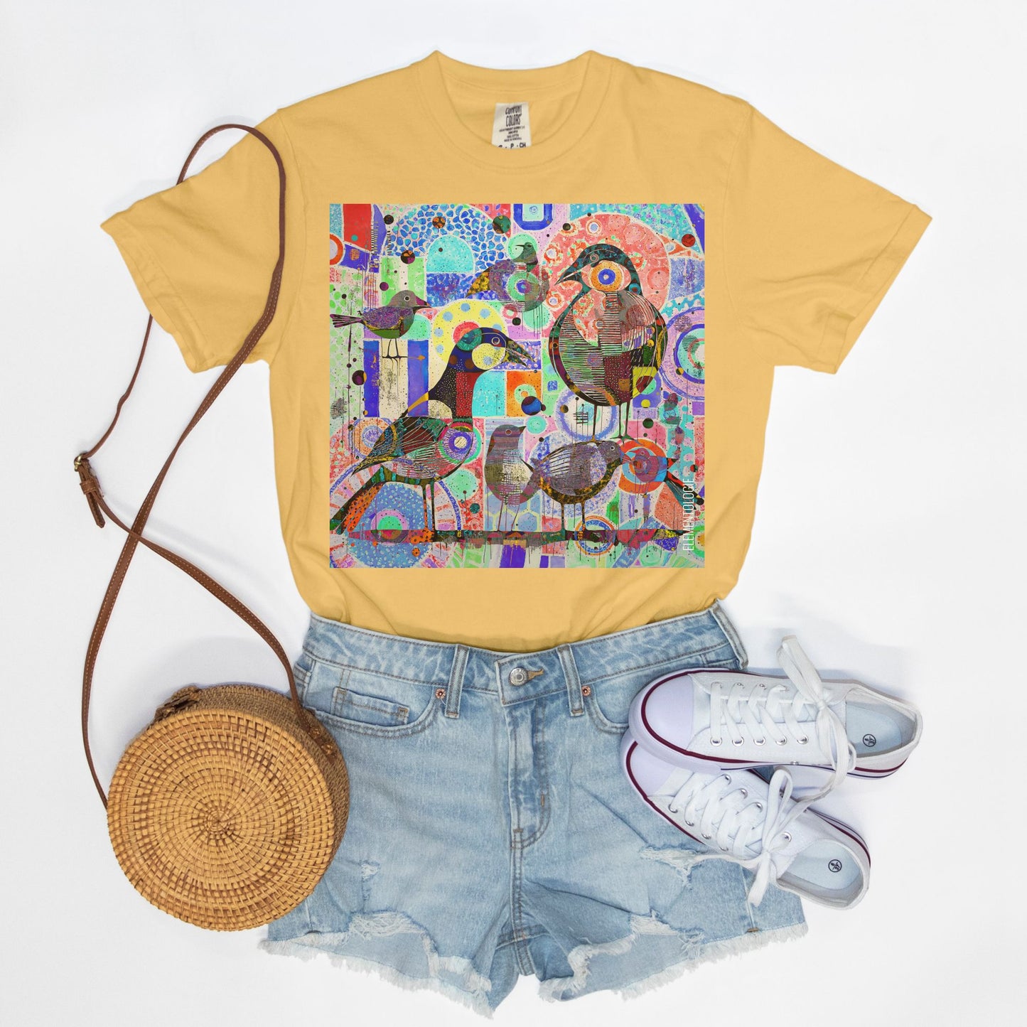 Unisex Tee-Bird Collage