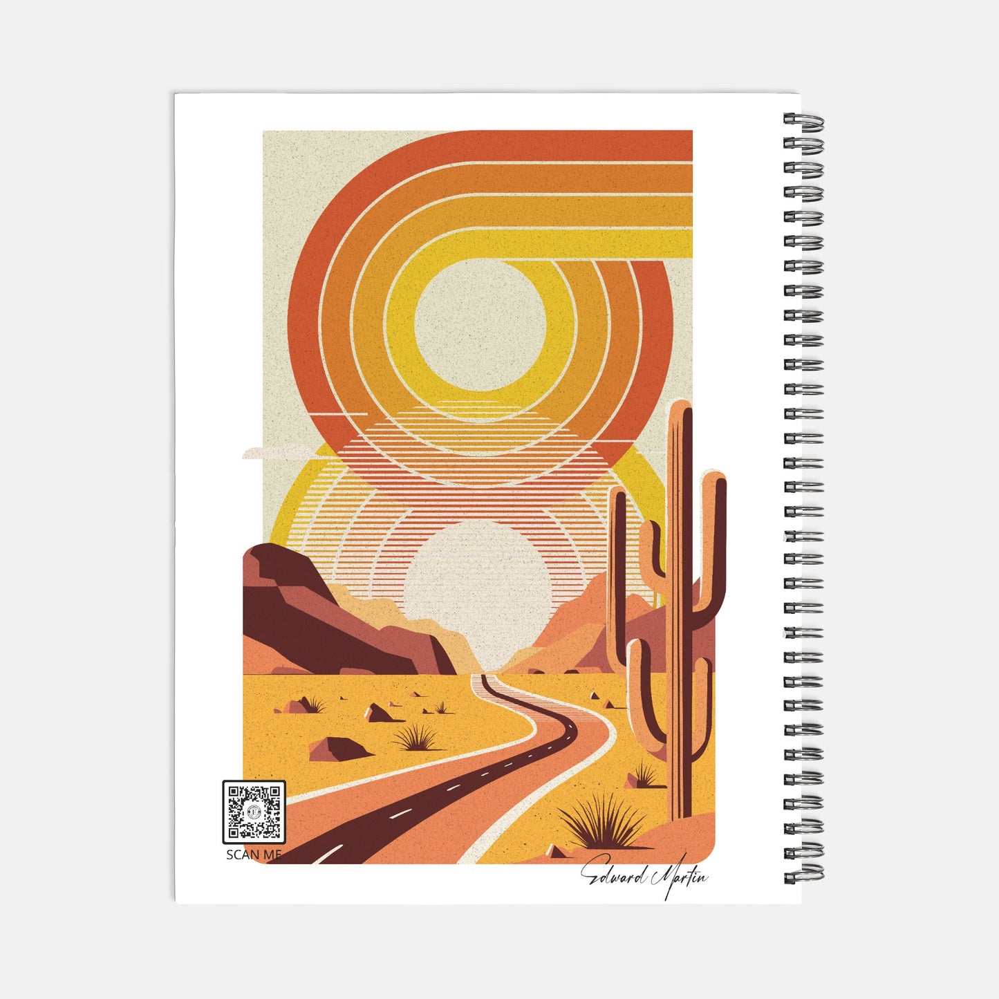 Notebook Hardcover Spiral 8.5 x 11-Road Trip