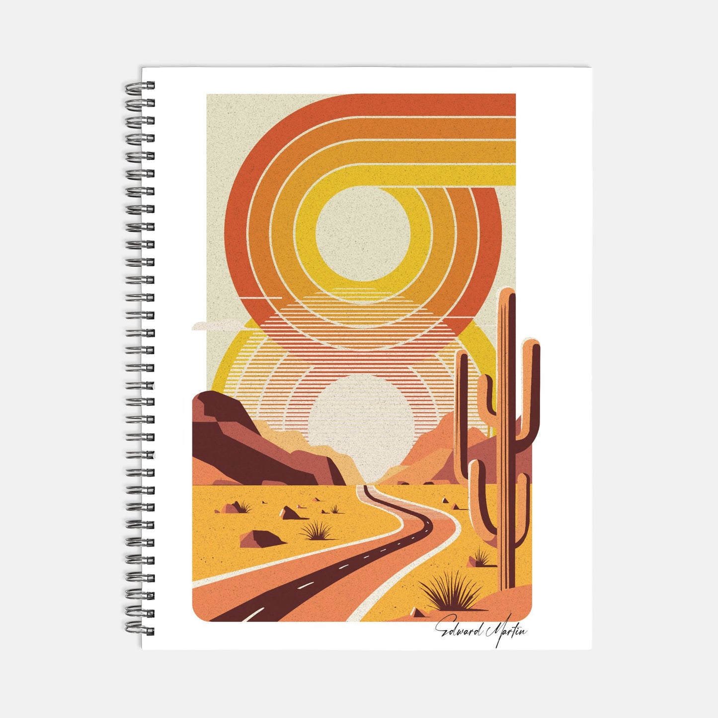 Notebook Hardcover Spiral 8.5 x 11-Road Trip