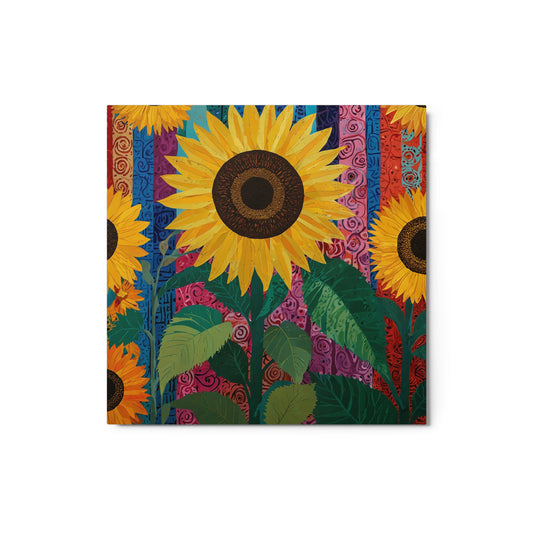 Stunning Sunflower Metal Print | Durable & Vibrant Wall Art